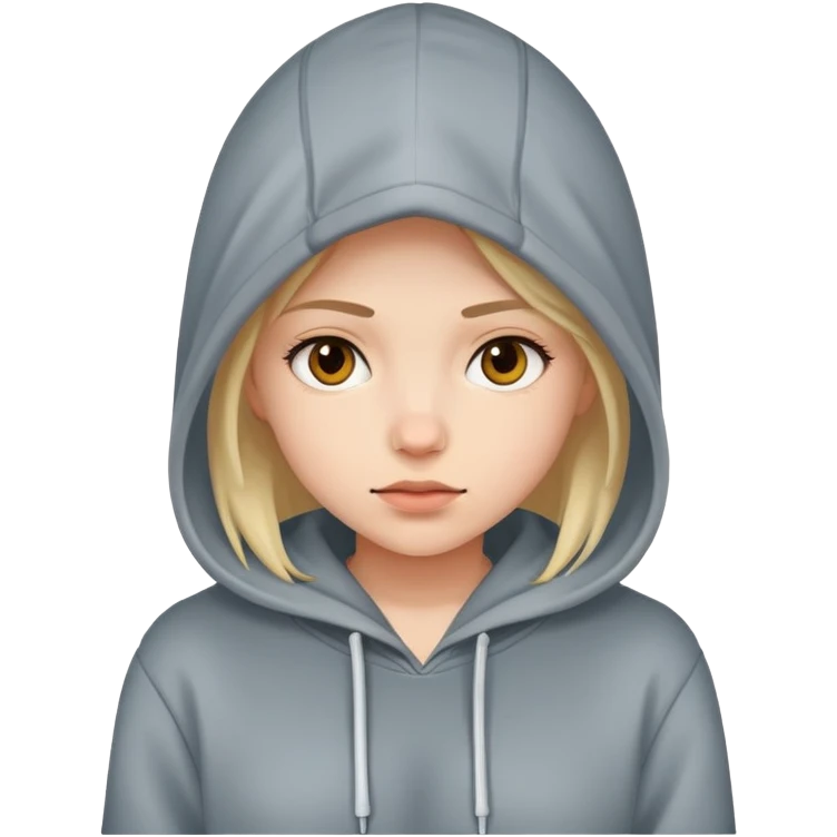 Girl wearing a hoodie  emoji