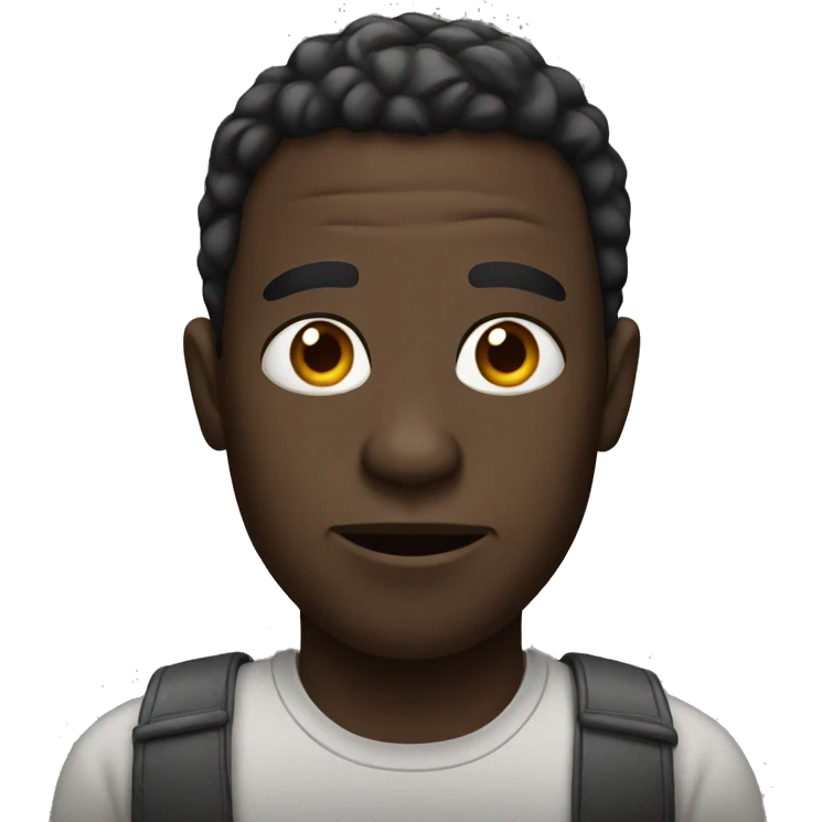 Black man who is poor emoji