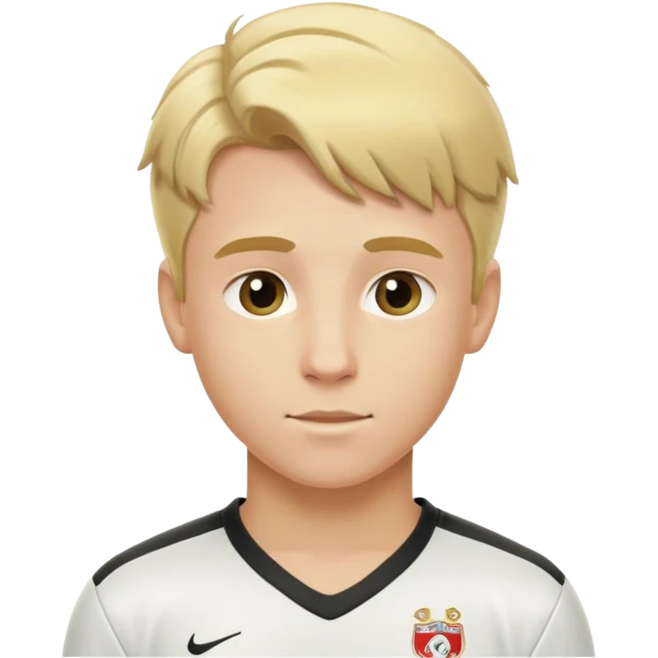 Blonde hair soccer boy emoji