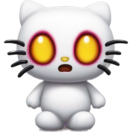 Scary hello kitty emoji