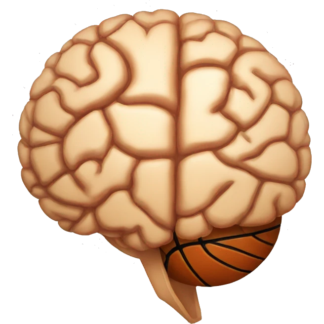 Basketball brain head emoji