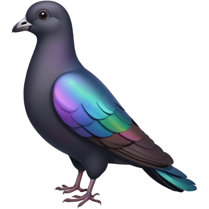 black pigeon emoji