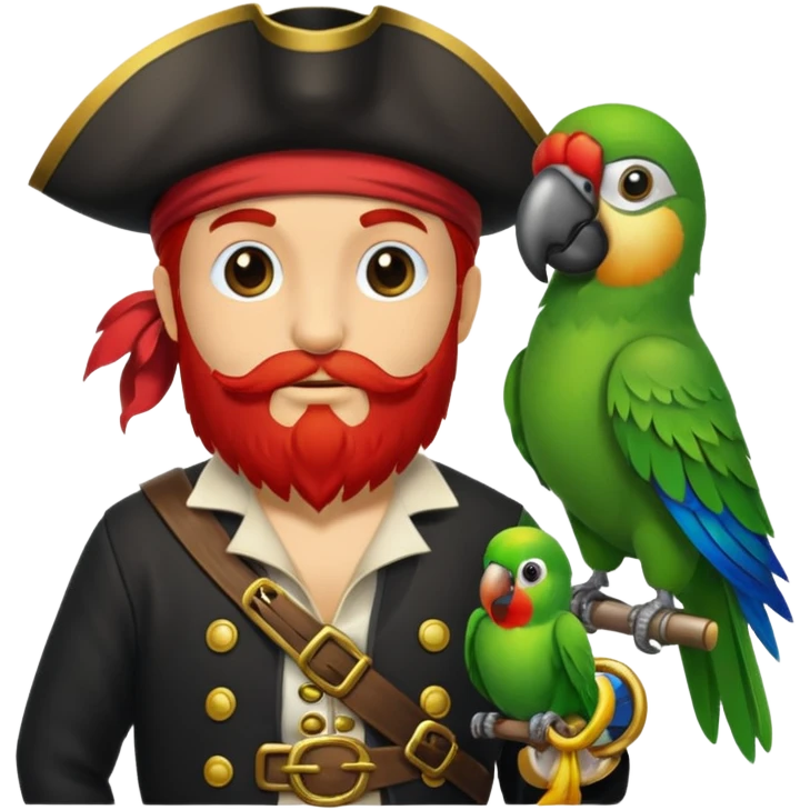 pirate and parrot emoji