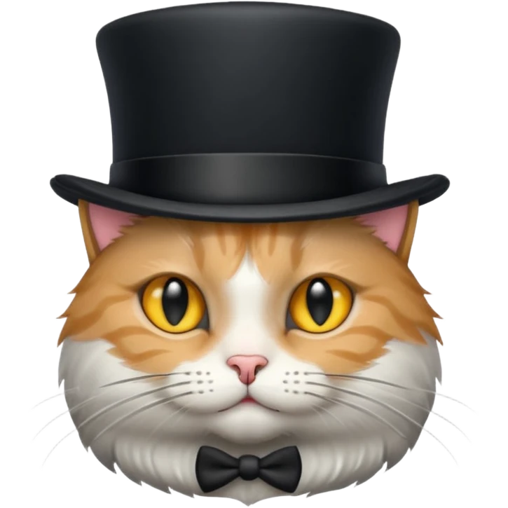 cat wearing a tophat emoji