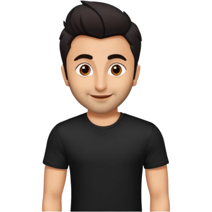 ipretty bratz emoji of ranbir kapoor wearing a black tee emoji