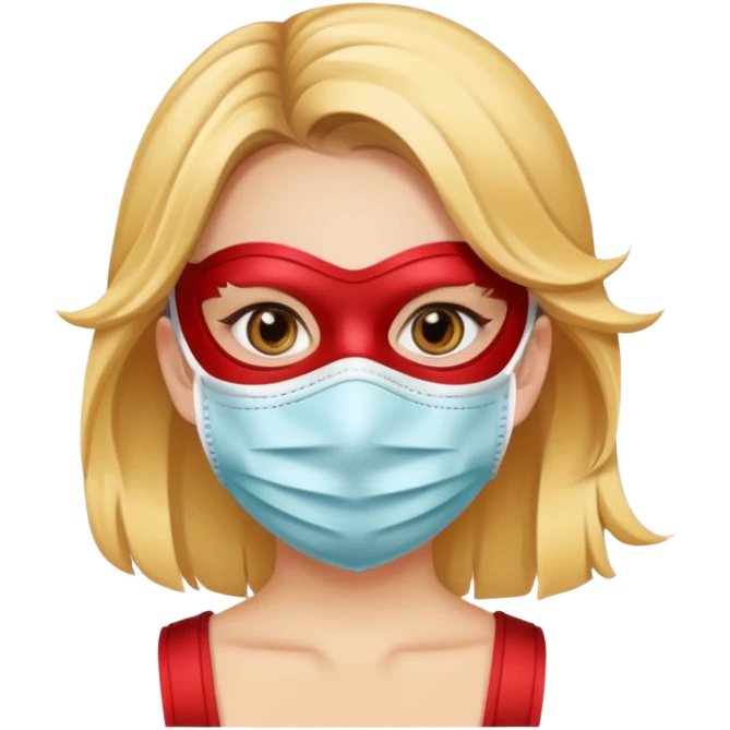 Clean girl with mask  emoji