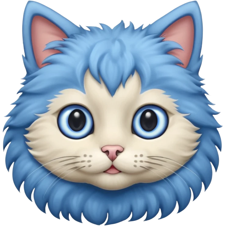 Cat blue emoji