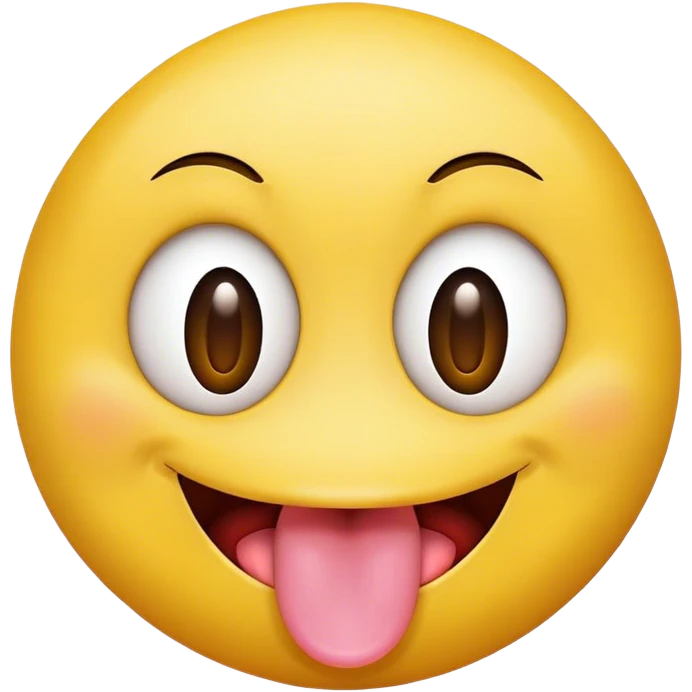 Smily face tongue out and both eyes open  emoji