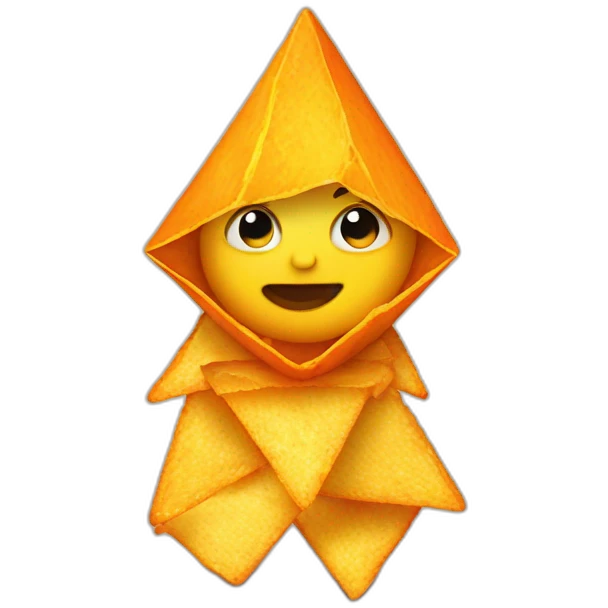 A baby that looks like a Doritos with a sun emoji