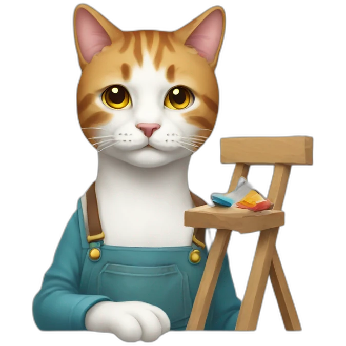 Painter cat emoji