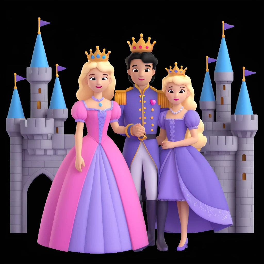 prince and princess disny dress close up photo in castle emoji