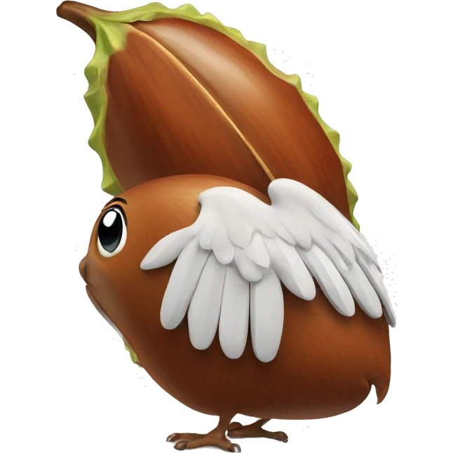 chestnut with wing emoji
