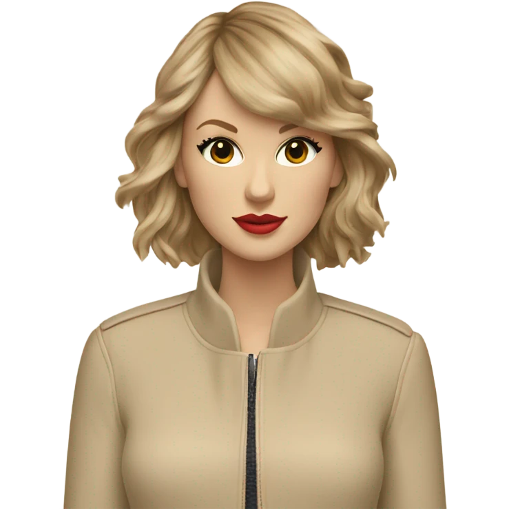 taylor swift in beige jacket emoji