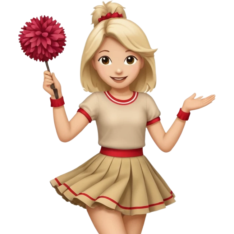 turtle girl dancing with skirt holding   pompom emoji