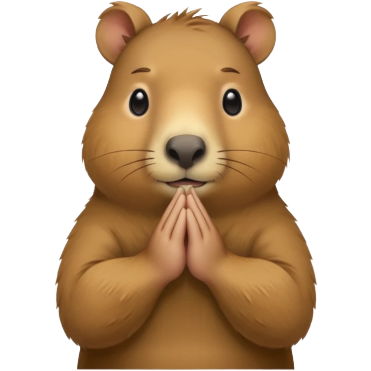 capybara praying hand sign  emoji