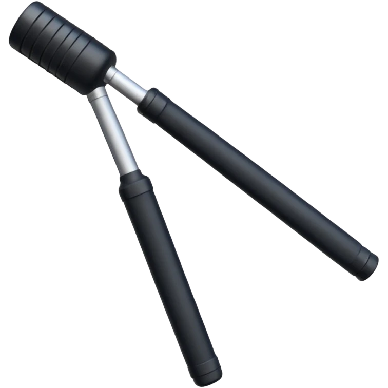 police baton with handles  emoji
