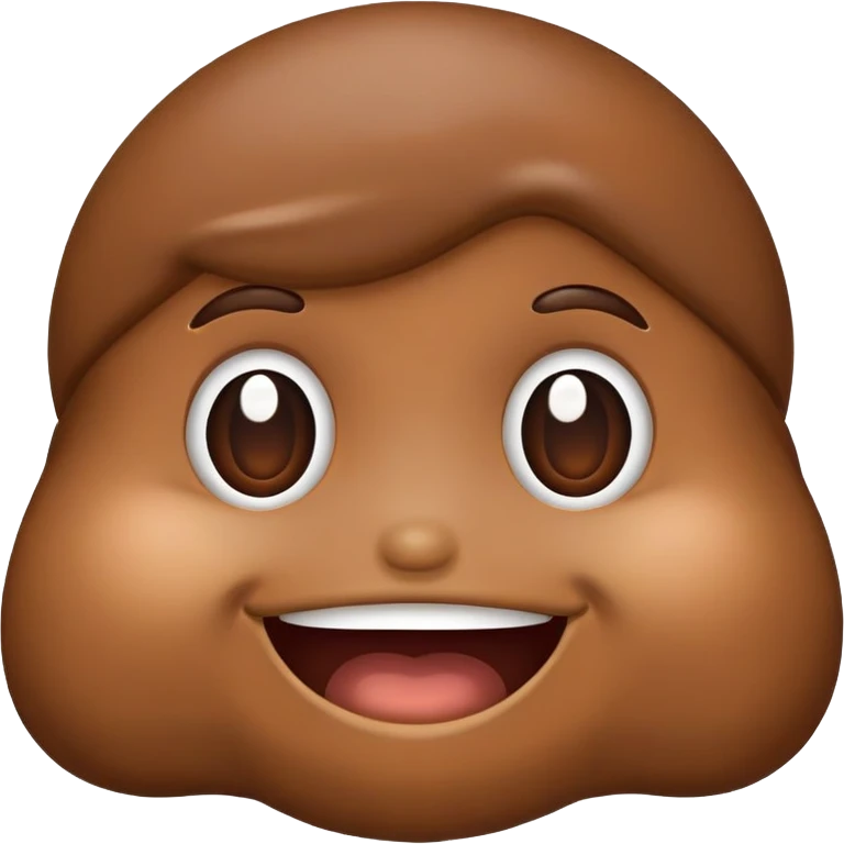 cartoon poop emoji near face emoji
