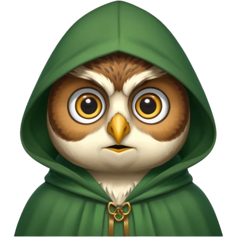 owl professor in green cloak  emoji