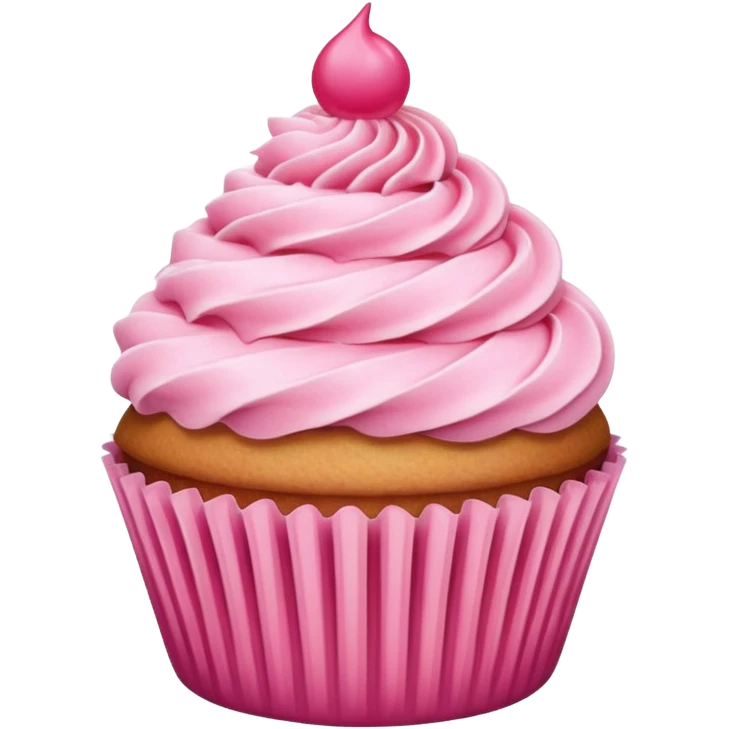 Cupcake with pink icing emoji