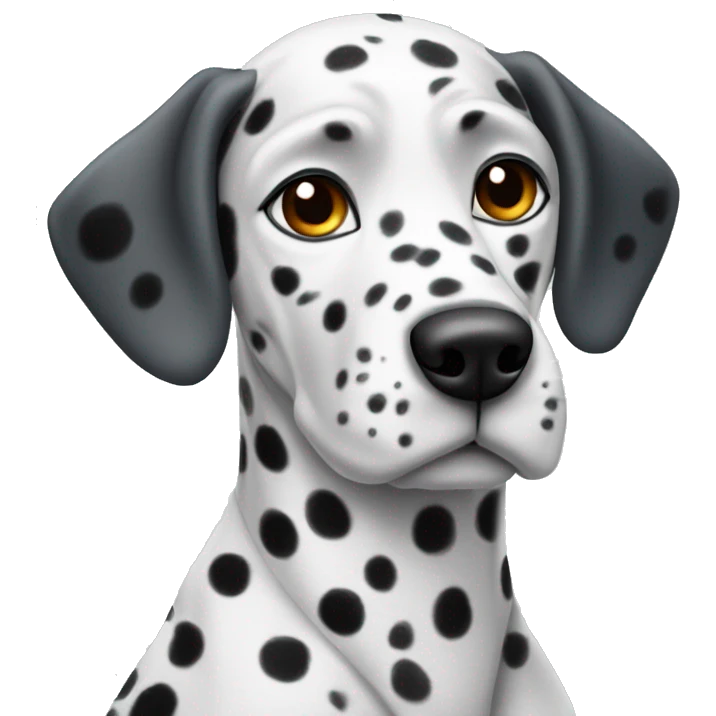 Dalmatian wearing ear warmers emoji