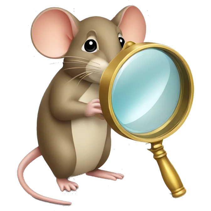mouse detective magnifying glass emoji