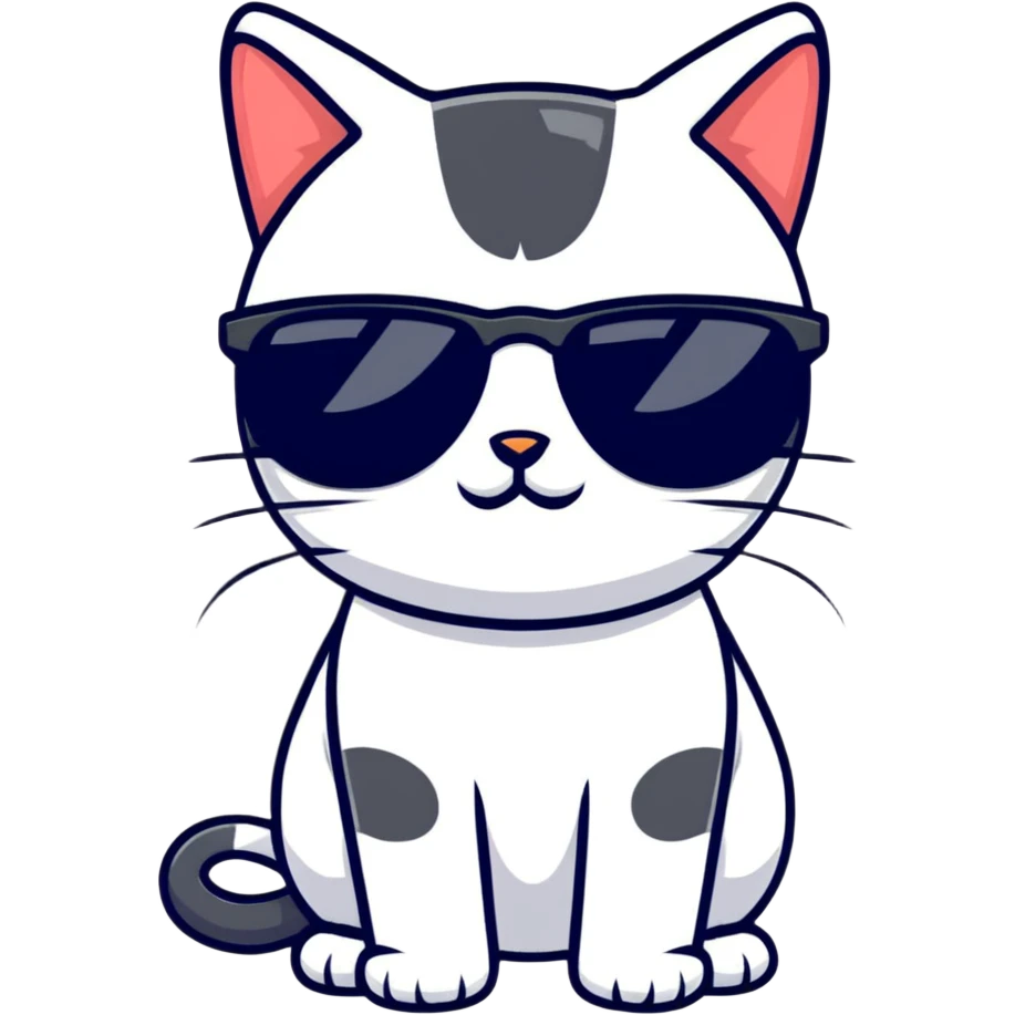 Cat with sunglasses emoji