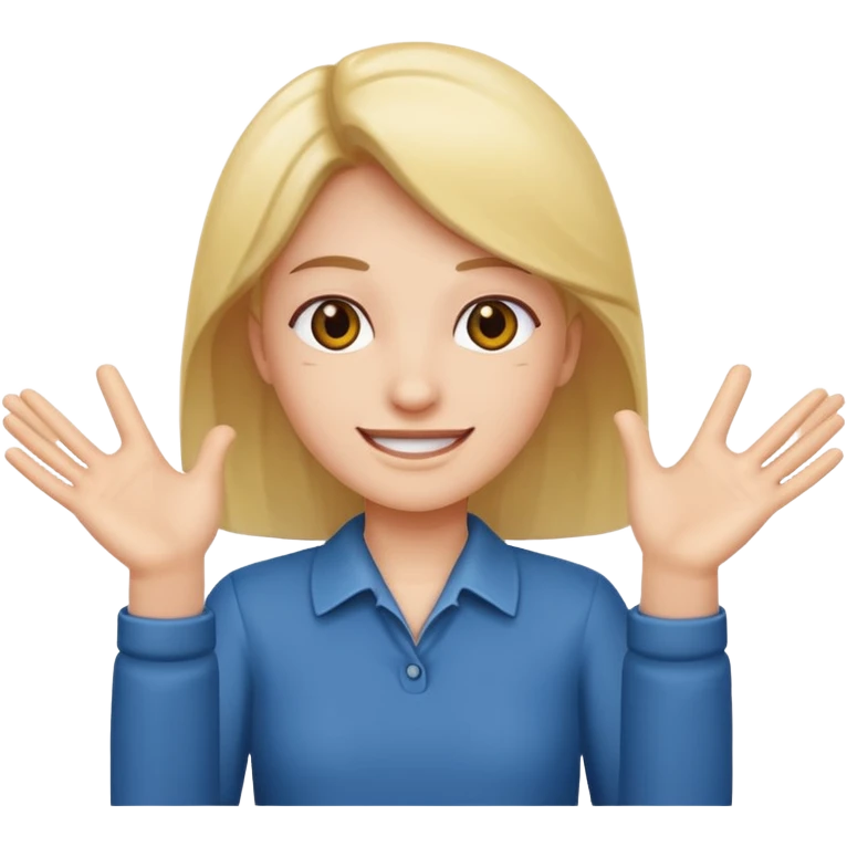 Smirk face with hands up emoji
