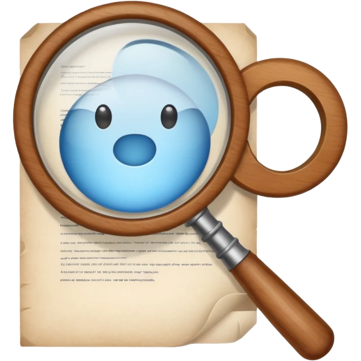  lente di ingrandimento esame foglio emoji