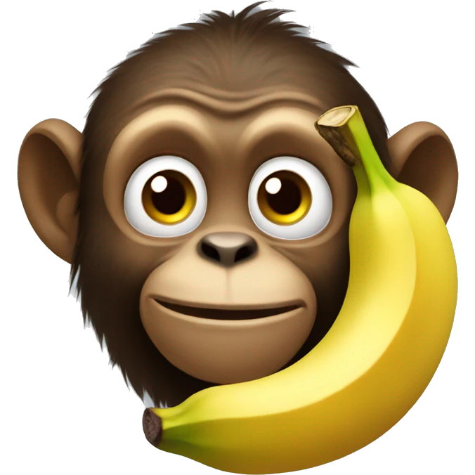 macaco comendo uma banana emoji