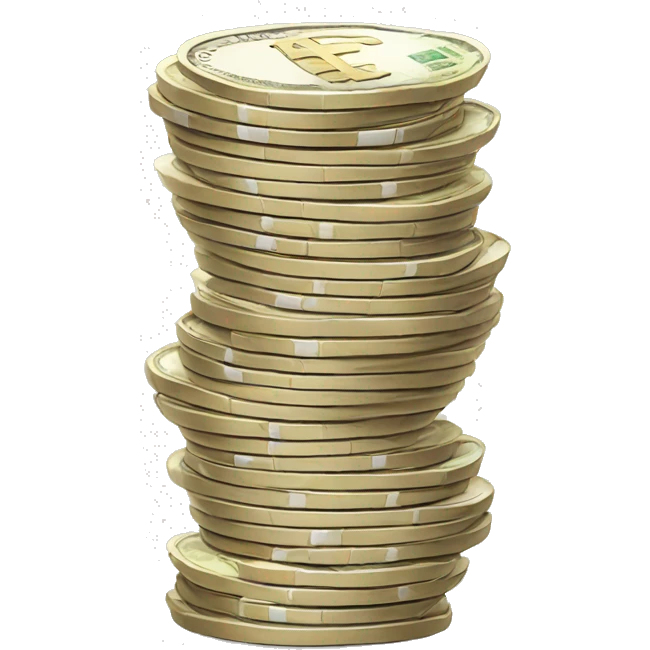 Stacks of euros emoji