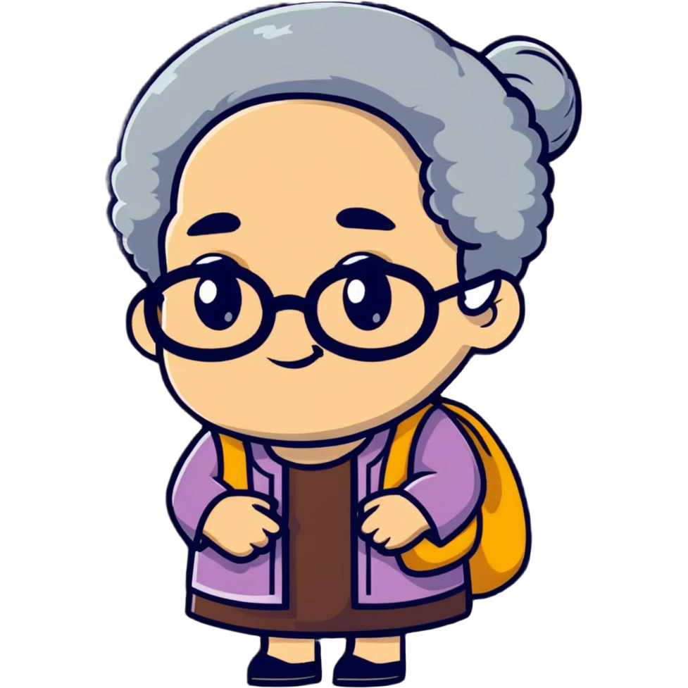 granny character emoji