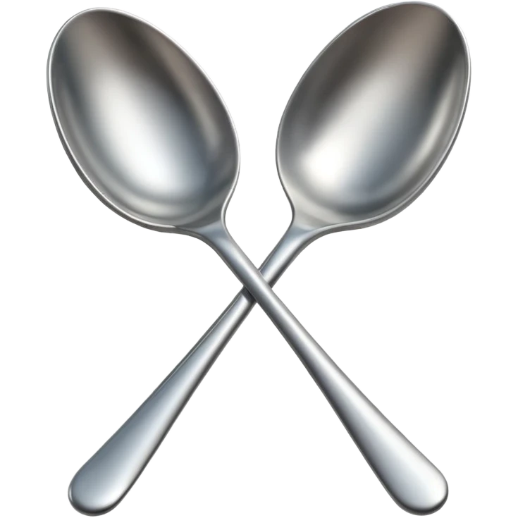 two spoon pointing to the lower left corner emoji