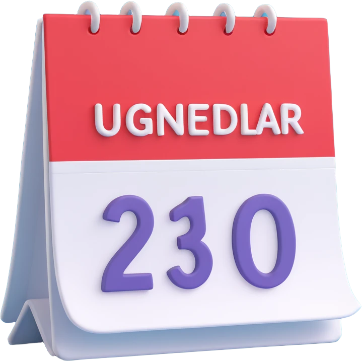 Kalendorius su streak Ugnele 
 emoji
