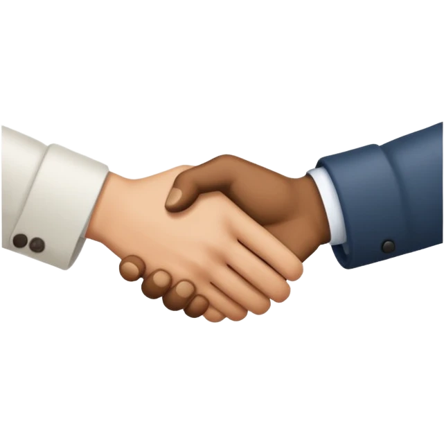 duo hand shake emoji