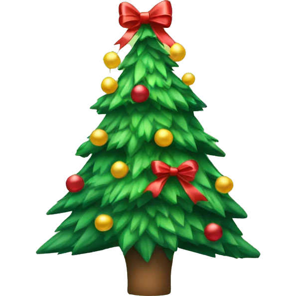 Christmas tree with bows emoji