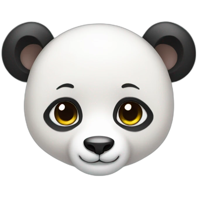 Cute and lovely White panda emoji