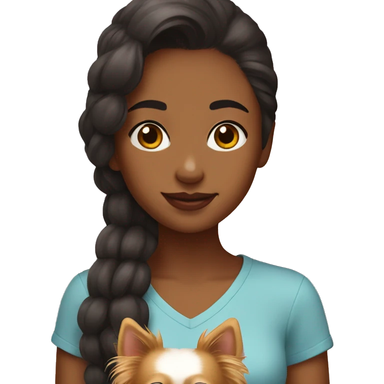 The girl with the pomeranian emoji