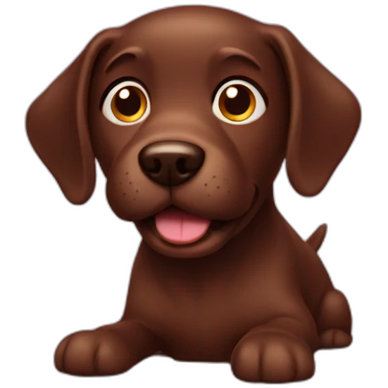 Chocolate dog emoji