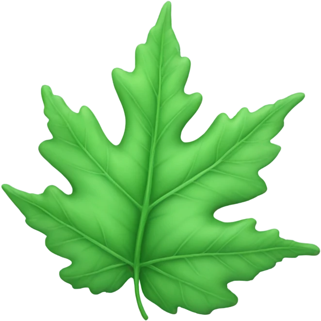 Pastel green realistic leaf emoji