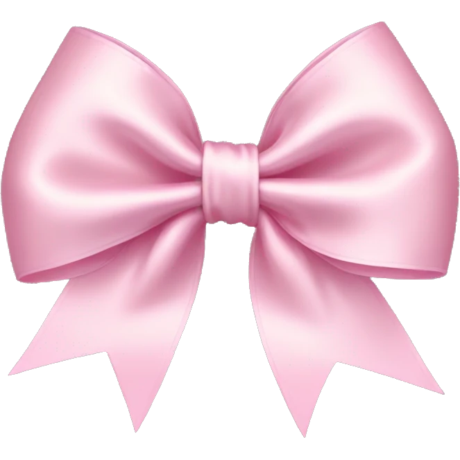 light pink satin bow  emoji