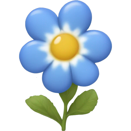 Forget me not flower emoji