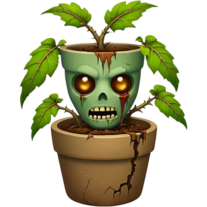 zombie plant in pot emoji