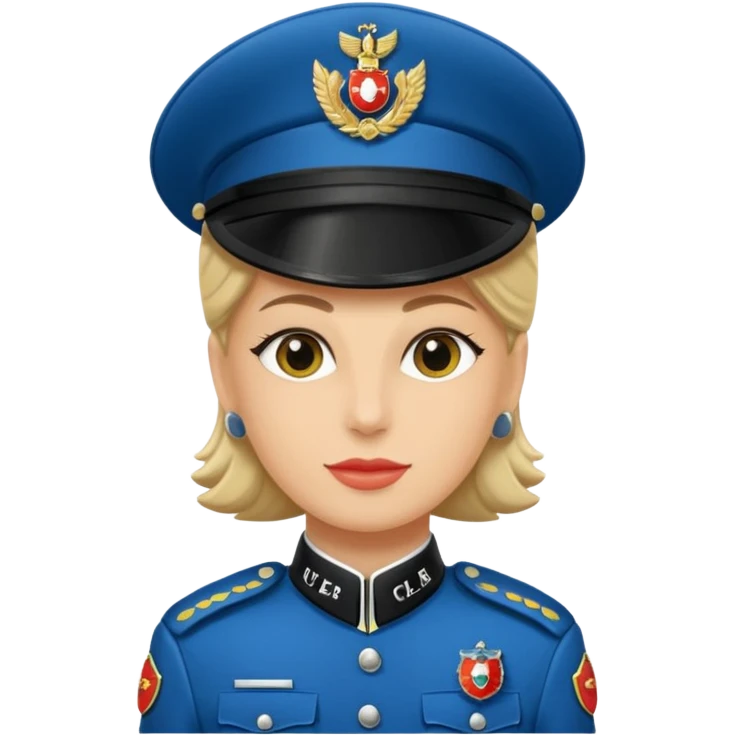 Un emoji di un carabiniere con il grado da carabiniere con uniforme nera emoji