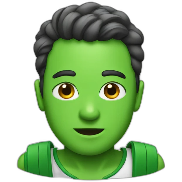 A green deno  emoji
