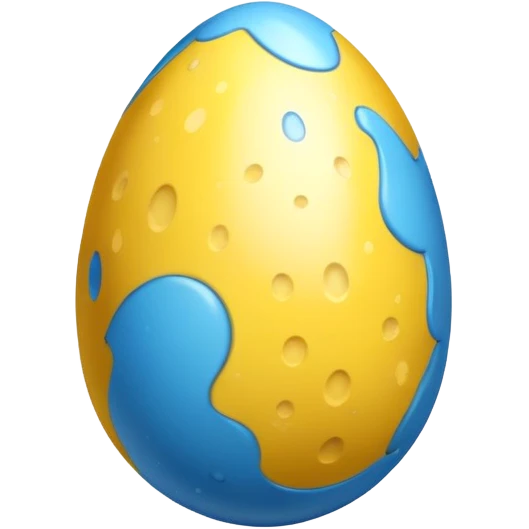 yellow and blue Easter egg emoji