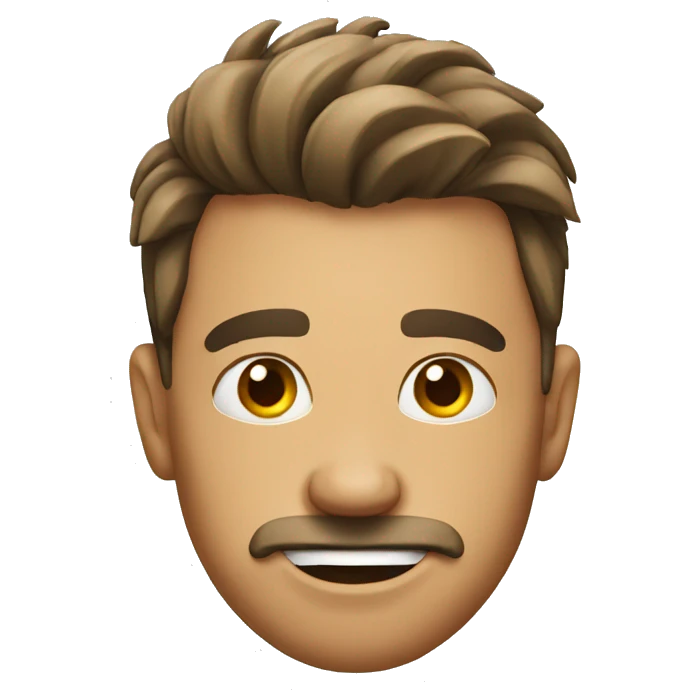 Man with funny face emoji