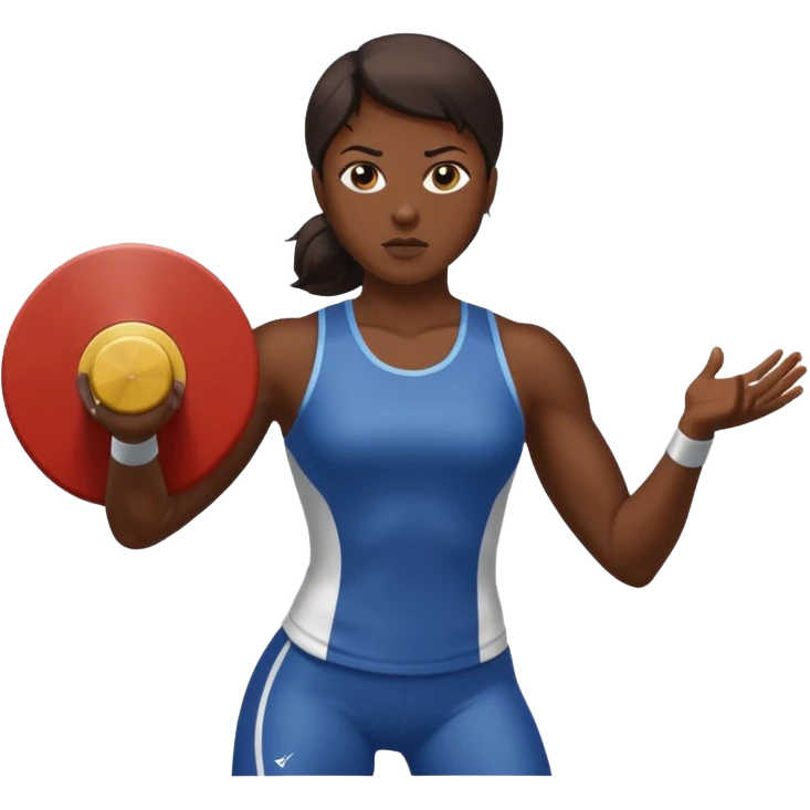 track and field throwing event female throwing discus  emoji