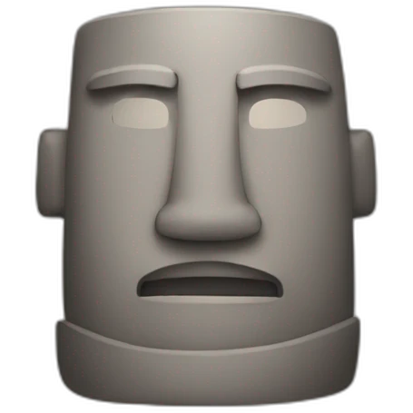 A moai smile  emoji