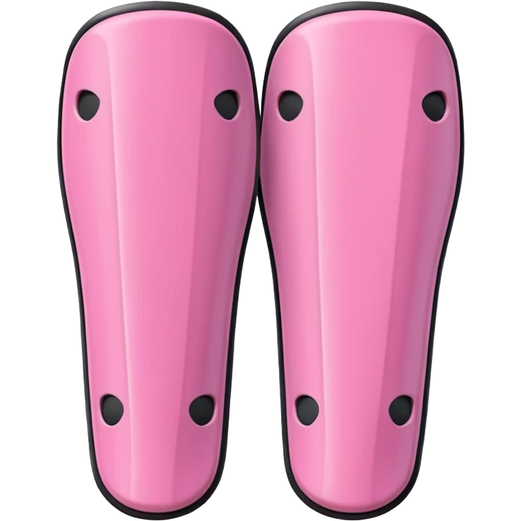 Two small pink shin guards for soccer emoji