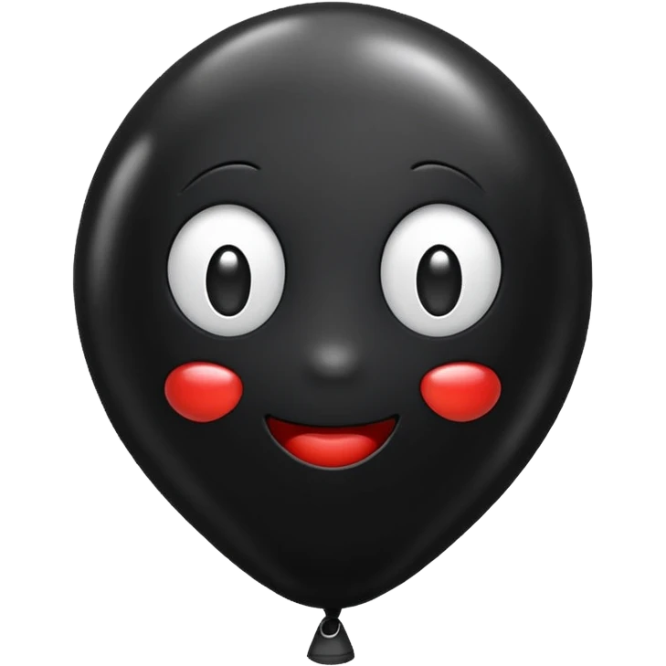 black balloon emoji style apple emoji